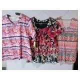 APPEARS NEW - Landau & BIO Scrub Top Pattern Mix Summer Bundle (Size 2XL) 3 Pack