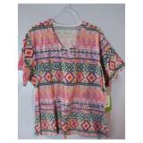 APPEARS NEW - Landau & BIO Scrub Top Pattern Mix Summer Bundle (Size 2XL) 3 Pack