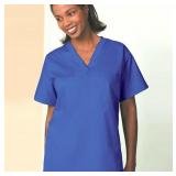 APPEARS NEW - Fashion Seal Scrub Tops Style 6850 & 6840 Royal Blue (Size Small) 2 Pack