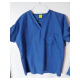 APPEARS NEW - Fashion Seal Scrub Tops Style 6850 & 6840 Royal Blue (Size Small) 2 Pack