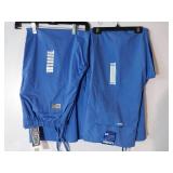 APPEARS NEW - Landau Womens Flare Leg Scrub Pant Style 83222 Royal & Landau Unisex Relaxed Fit 7602 Royal (Size Large) 2 Pack
