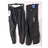 APPEARS NEW - Landau Essentials Relaxed Fit 5-Pocket Cargo Scrub Pants 8385 & Landau 7605 Black (Size Petite XS) 2 Pack