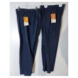 APPEARS NEW - Landau Womens Classic Relaxed Scrub Pant Style 8327 (Size Petite Large) 2 Pack