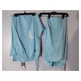 APPEARS NEW - Landau Flare Leg Pant Scrub Bottoms Style 83222 Azure (Size 2XL) 2 Pack