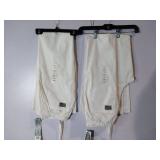 APPEARS NEW - Landau Women s Flare Leg Scrub Pant Style 83222 White (Size Small) 2 Pack