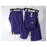 APPEARS NEW - Landau Flare Leg Pant Scrub Bottoms Style 83222 Grape & Urbane Style 9502 RPP (Size Medium) 2 Pack