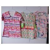 APPEARS NEW - Landau, BIO and WSGear Medical Scrub Tops Collection (Size XS) 3 Pack