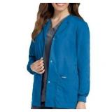 APPEARS NEW - Landau Womens Snap Front Warm-up Scrub Jacket Style 7525 BEP & Scrub Top Style 7502 BEP (Size Medium) 2 Pack   - Retail: $57