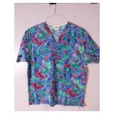 APPEARS NEW - Peaches & WS Gear Uniforms Medical Scrub Top Lot (Size Small) 3 Pack