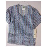 APPEARS NEW - Peaches & WS Gear Uniforms Medical Scrub Top Lot (Size Small) 3 Pack