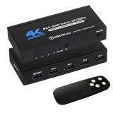 Anber-Tech 4K HDMI Switch 4x1, 4K@60Hz 4 in 1 Out HDMI Switcher Selector with IR Remote Control, Supports HDCP 2.2 UltraHD HDR10 3D HD1080P Dolby DST, HDMI Splitter for PS4 Xbox Apple TV Fire Stick - 