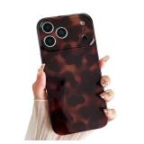 CHEDEMK Compatible with iPhone 17 Pro Max Case, Tortoise Shell Chic Amber Brown Print Leopard, Fashion Classic Soft TPU Protective Case for Women Compatible with iPhone 17 Pro Max 6.9 