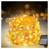 Selarlyt 200 LED 72Ft Solar String Lights for Outside, Solar Fairy Lights for Outside Waterproof with 8 Modes, Twinkle Light for Patio Tree Christmas Party Wedding Decor(Warm White) - Retail: $7