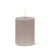 Abbott Collection Wax LED Flameless Pillar Candle - Gray (3x4 H) - Retail: $20