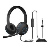 Cyber Acoustics 3.5mm Stereo Headset (AC-5002) â Durable, Crisp, and Clear Communication in Classrooms and at Home - Retail: $17