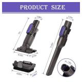 Vacuum Crevice Tool Brush Replacement Parts Compatible with Shark Pet Cordless Stick IX141 IZ162H IZ163H IZ362H IZ562H IZ140 IZ142 UZ145 Removable two-in-one Tool Brush Attachments for D-Shaped Vacuum