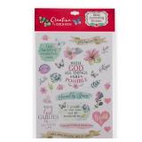 Christian Art Gifts Colorful Stickers for Bible Journaling or Adult Coloring, Scrapbooking or Craft Stickers - Retail: $3
