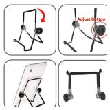 VOVIGGOL Adjustable Tablet Stand Holder, Non-Slip Foldable Holder Cradle Fit for 9-12.9\" Tablets, iPad, Samsung and Kindle Fire, Display Stands Picture Frame Stand for Photos (Large Black) - Retail: 