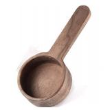 Coffee Spoons, Wooden Tablespoon Scoop, Wooden Coffee Ground Spoon, Measuring for Ground Beans or tea, Soup Cooking Mixing Stirrer Kitchen Tools Utensils, 1 Wooden Tea Scoop (Walnut Wooden 3.86 inï¼