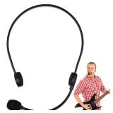 MUKOSEL Rockstar Costume Accessories Fake Rock Star Singer Microphone Headset Prop Mic Popstar Costume Accessory Prop for Halloween Cosplay Music Party - Retail: $8