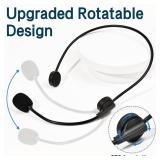 MUKOSEL Rockstar Costume Accessories Fake Rock Star Singer Microphone Headset Prop Mic Popstar Costume Accessory Prop for Halloween Cosplay Music Party - Retail: $8