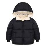 TUONROAD Baby Boy Girl Black Coat for Toddlers Fleece Lined Outwear Outfits 3 4 Years Child Winter Heavy Padded Outerwear 3T 4T Kids Warm Soft Hooded Down Jackets 3Y 4Y Sweets Playwear Snowsuits - Ret