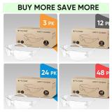 TICONN 3 Clear Safety Glasses for Men, Safety Goggles with Scratch Impact Resistant Meets ANSI Z87.1 Standard (3 Pack) - Retail: $12