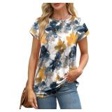 Alaroo Plus Size Clothes Blouses for Women Business Casual Tops Summer Fashion Clothing Tunic Tops for Leggings Print 08 XXL - Retail: $10