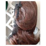 youngways Claw Clip Short Ponytail Messy Bun Hair Piece Bendable Hair Branch Extensions Fluffy Wavy Curly Synthetic Versatile Red Vino Hairpieces - Retail: $19