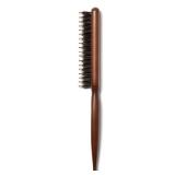 GranNaturals Boar & Nylon Bristle Styling Brush - Teasing Comb with Rat Tail Pick for Backcombing, Smoothing, Edge Control and Volume Creation - Retail: $8
