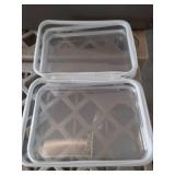 CoiiJoii 3PCS Clear Hard Shell Zipper Case,Portable Cosmetic Bag with Zipper, Diaper Bag Organizing Pouches, Kid