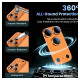 Uyiton Compatible with iPhone 17 Pro Camera Lens Protector - [Not Easy to Break][Strong Adsorption][Case-Friendly] Metal Tempered Glass Rear Camera Screen Cover - Cosmic Orange - Retail: $15