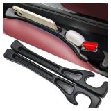 Car Seat Gap Filler Organizer, 2 Pack Seat Gap Plug with Storage Slot, No Drop Seat Guard for Cars & SUVs, Car Seat Accessories with Phone Holder, Universal Fit Fill The Gap Between Seat and Console -