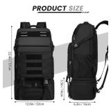 RUCYEN Lunch Backpack, Insulated Cooler Backpack Removable Lunch Box for Men Women, 15.6 Inches RFID Blocking Laptop Backpack Lunch Bag for Work Travel Black - Retail: $41