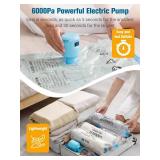 Vacuum Storage Bags with Electric Air Pump, New Air Valve Combo 15 Pack Compression Bag, Space Saving Vacuum Sealer Bags for Clothes, Blanket, Duvets, Pillows, Comforters, Travel, Two Compressing Ways