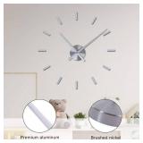 EMOON 2 Pair Hands 3D Clock Movement DIY Large Wall Clock Quartz Clock Mechanism for Home Art Decor (Silver) - Retail: $15