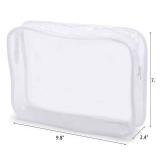 Tbestmax 10 Pack Clear Cosmetic Bags Makeup Bags Portable Waterproof TSA Approved Travel Toiletry Bags Large Organizer White, 9.8\" x 7.1\" x 2.4\" - Retail: $15