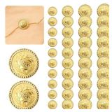 40 Pc Metal Button Set Gold Blazer Buttons Sewing Women
