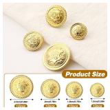 40 Pc Metal Button Set Gold Blazer Buttons Sewing Women