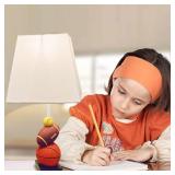 HERBESTBAY Kids Table Lamp, 14 Inch Football, Basketball & Baseball Design with Cute Lampshade, Sports-Themed lamp Ideal for Children