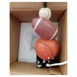 HERBESTBAY Kids Table Lamp, 14 Inch Football, Basketball & Baseball Design with Cute Lampshade, Sports-Themed lamp Ideal for Children