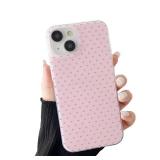 CHEDEMK Compatible with iPhone 14/15 Plus Case, Fashion Cute Aesthetic Polka Dot Pattern Cover for Women, Shockproof Slim Soft TPU and Hard PC Protective Phone Case - Pink - Retail: $10