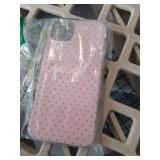 CHEDEMK Compatible with iPhone 14/15 Plus Case, Fashion Cute Aesthetic Polka Dot Pattern Cover for Women, Shockproof Slim Soft TPU and Hard PC Protective Phone Case - Pink - Retail: $10