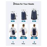 HEETA Waterproof Dry Bag for Women Men (Upgraded Version), Roll Top Lightweight Dry Storage Bag Backpack with Emergency Whistle for Travel, Swimming, Boating, Kayaking, Camping, Beach (Dark Blue, 5L) 