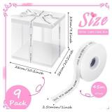 Taiyin 9 Pcs Large Tall Clear Cake Box 10