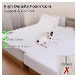 Vekkia 80\" x 12\" ExtraâWide Split King Gap Filler for Adjustable Bed, Twin to King Bed Converter, HighâDensity Foam, Washable Cover, Fills Up to 3â³ Gap - Retail: $27