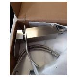 Ryuwanku Bathroom Faucet Brushed Nickel Modern Waterfall Bathroom Sink Faucet with Single Handle Suitable for 1 or 3 Holes,Supply Deck Plate and Hose - Retail: $29