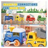 MORECOLL Train Set for Toddlers w/Steam, Music & Lights - First Choo Choo Train for Toddlers, Electric Train Set for Kids, Magnetic Train Toys, Christmas Birthday Gifts for Boys Girls - Retail: $30