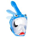 Full Face Snorkel Mask for Kids with 180Â° Panoramic View, Snorkeling Set Featuring Anti-Leak and Anti-Fog Foldable Dry Top Design for Safe Underwater Adventures Snorkeling Gear for Kids - Retail: $