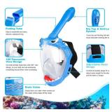 Full Face Snorkel Mask for Kids with 180Â° Panoramic View, Snorkeling Set Featuring Anti-Leak and Anti-Fog Foldable Dry Top Design for Safe Underwater Adventures Snorkeling Gear for Kids - Retail: $